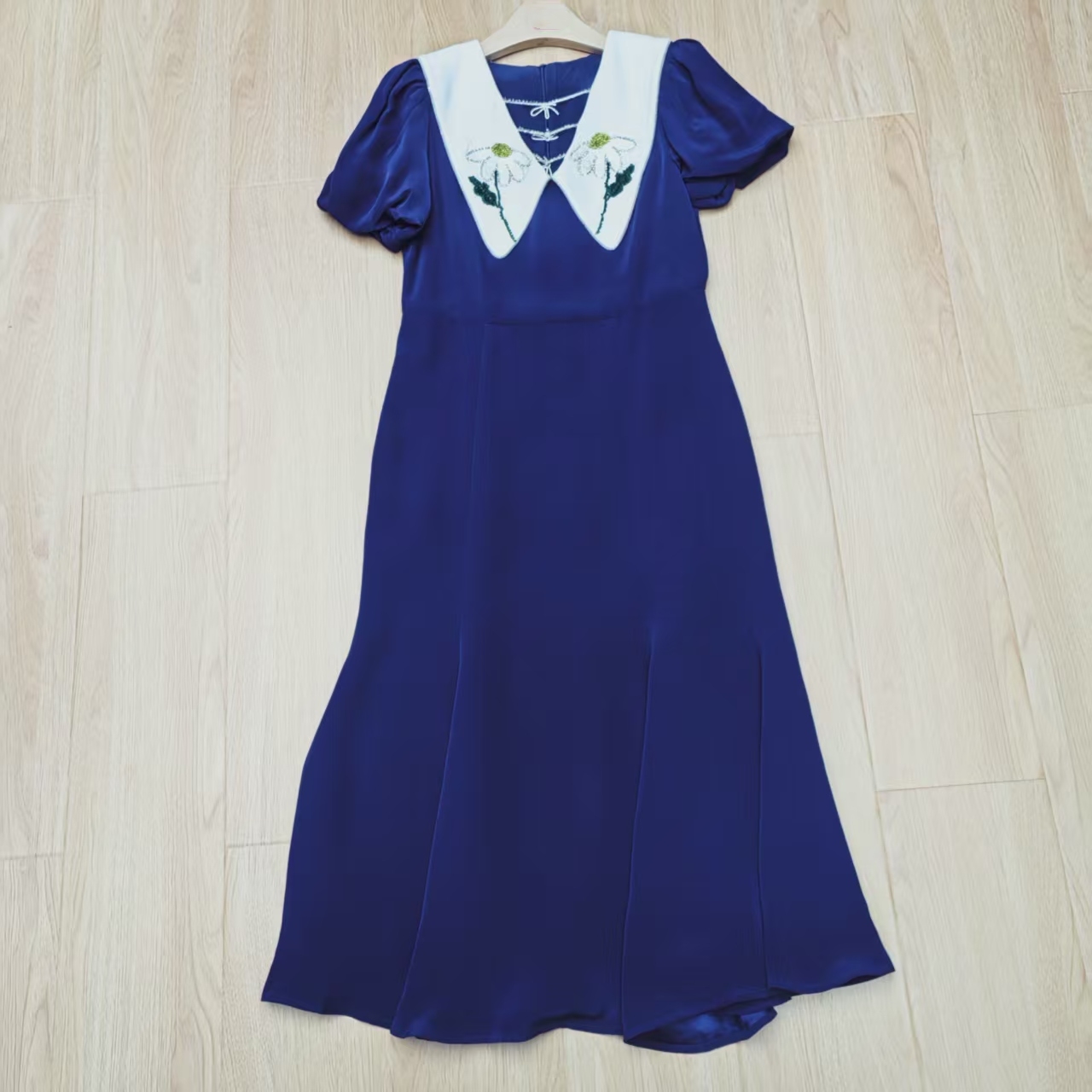 【南油玲姐】蓝色短袖连衣裙51378