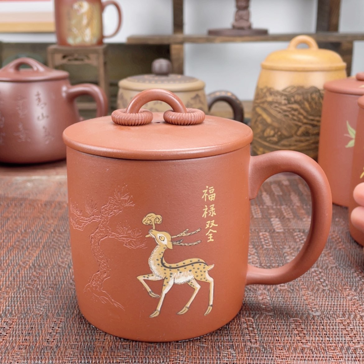 【闪购商品】紫砂茶杯妙*宜兴原矿紫砂盖杯