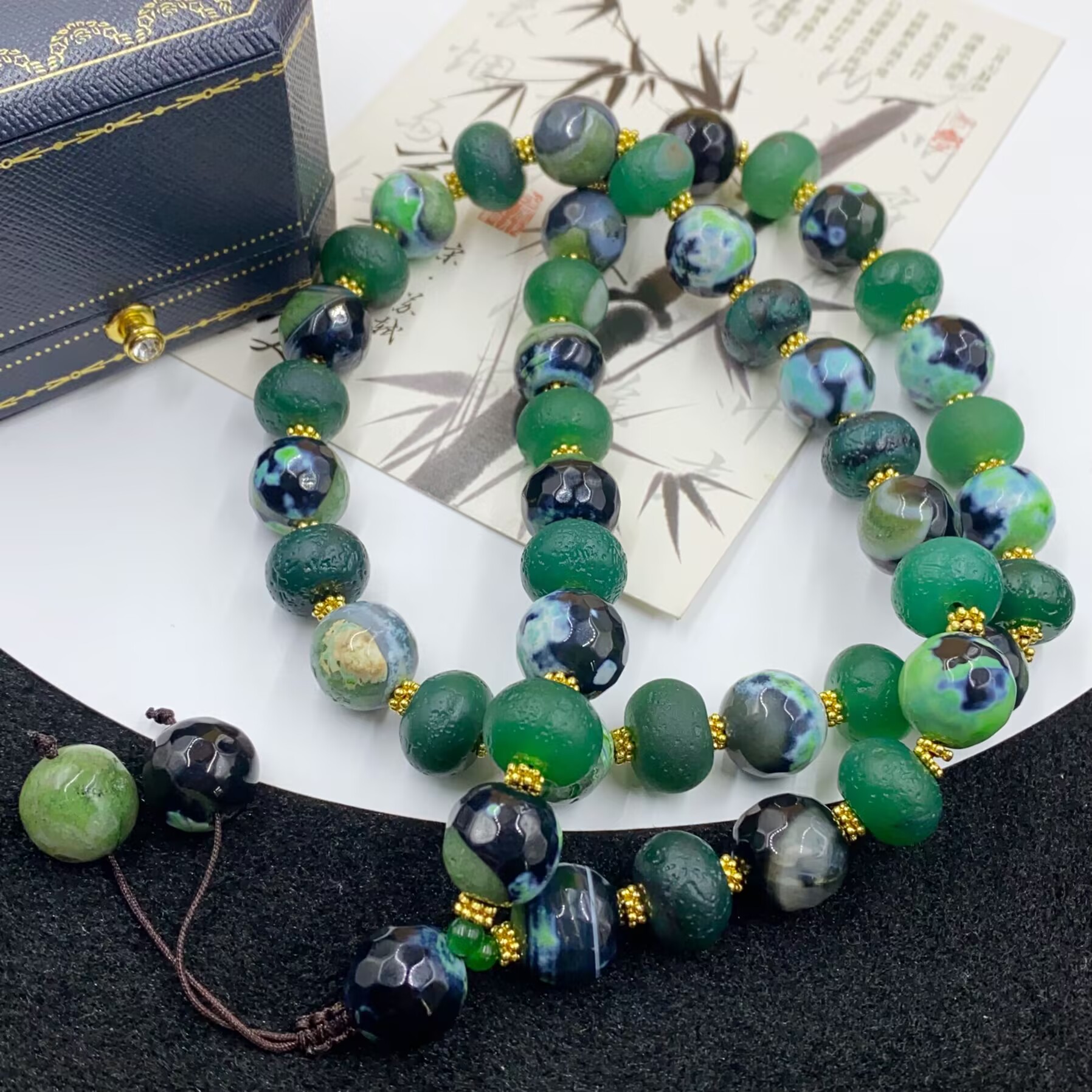 3922  绿药王 项链多样性发货