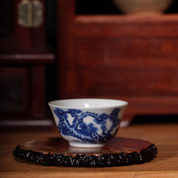 清乾隆 岁寒三友 明清老货 国营文物商店 老粉彩官窑 古董直播