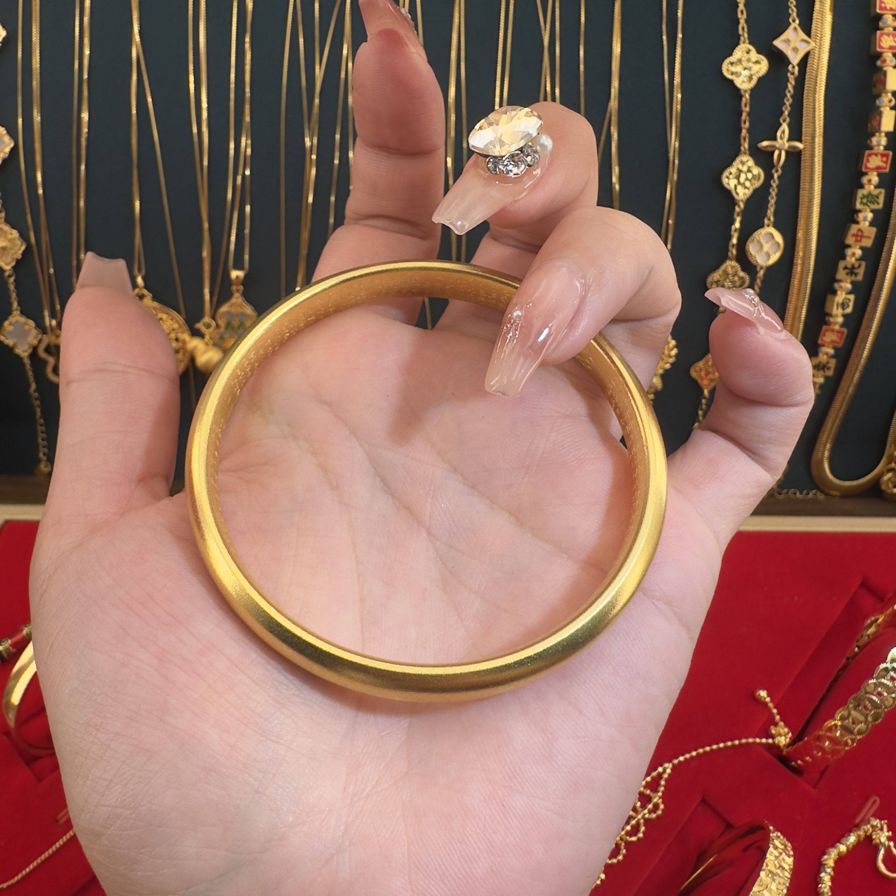 18K  内心经古法手镯