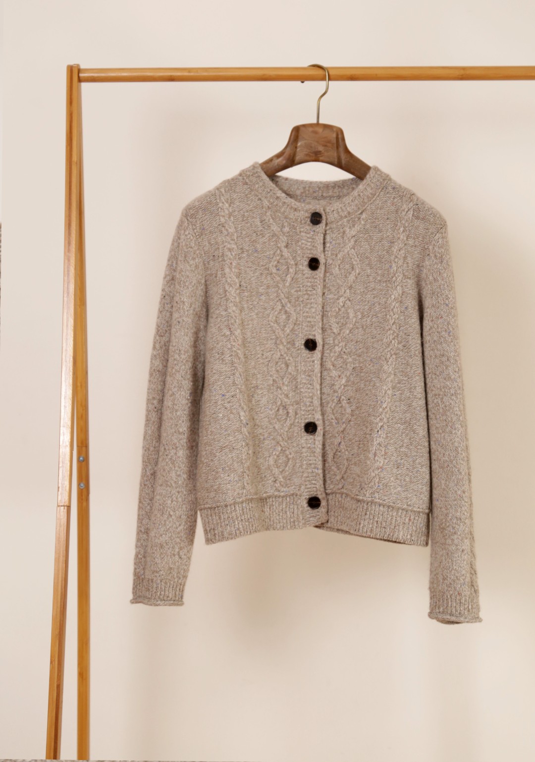 （静香）毛衣外套6632JXM时尚内搭外穿厚款针织百搭秋冬款提花毛衣