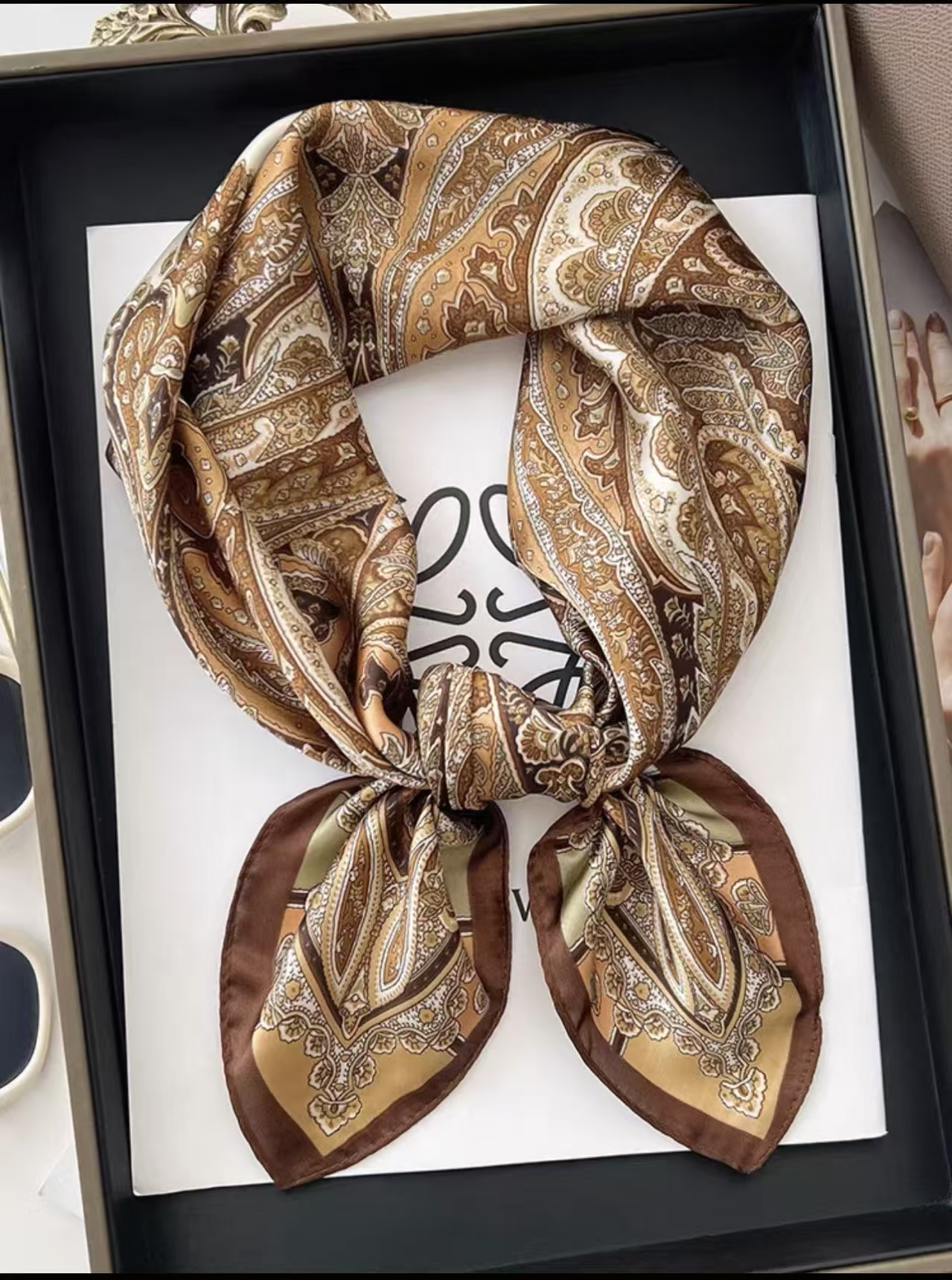 【复古宫廷 70方巾】百搭高级丝巾洋气时尚百搭