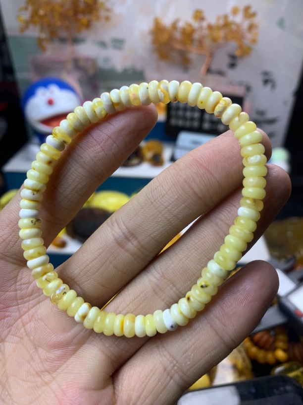 琥珀蜜蜡瓷白小隔片