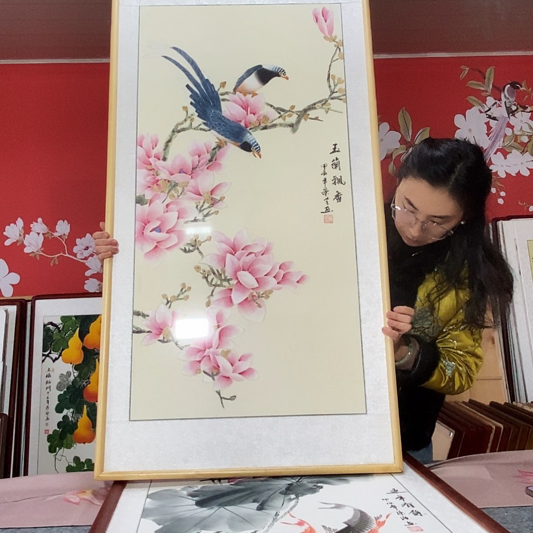 国画手写手绘国画作品63✖️123