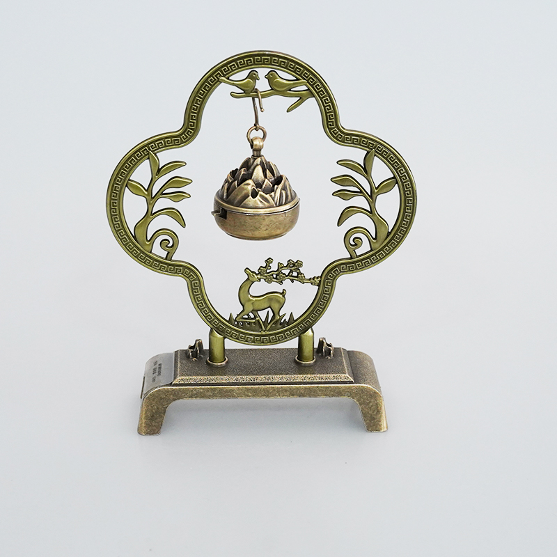 G075-一鹿升连小祥云盘香炉AB