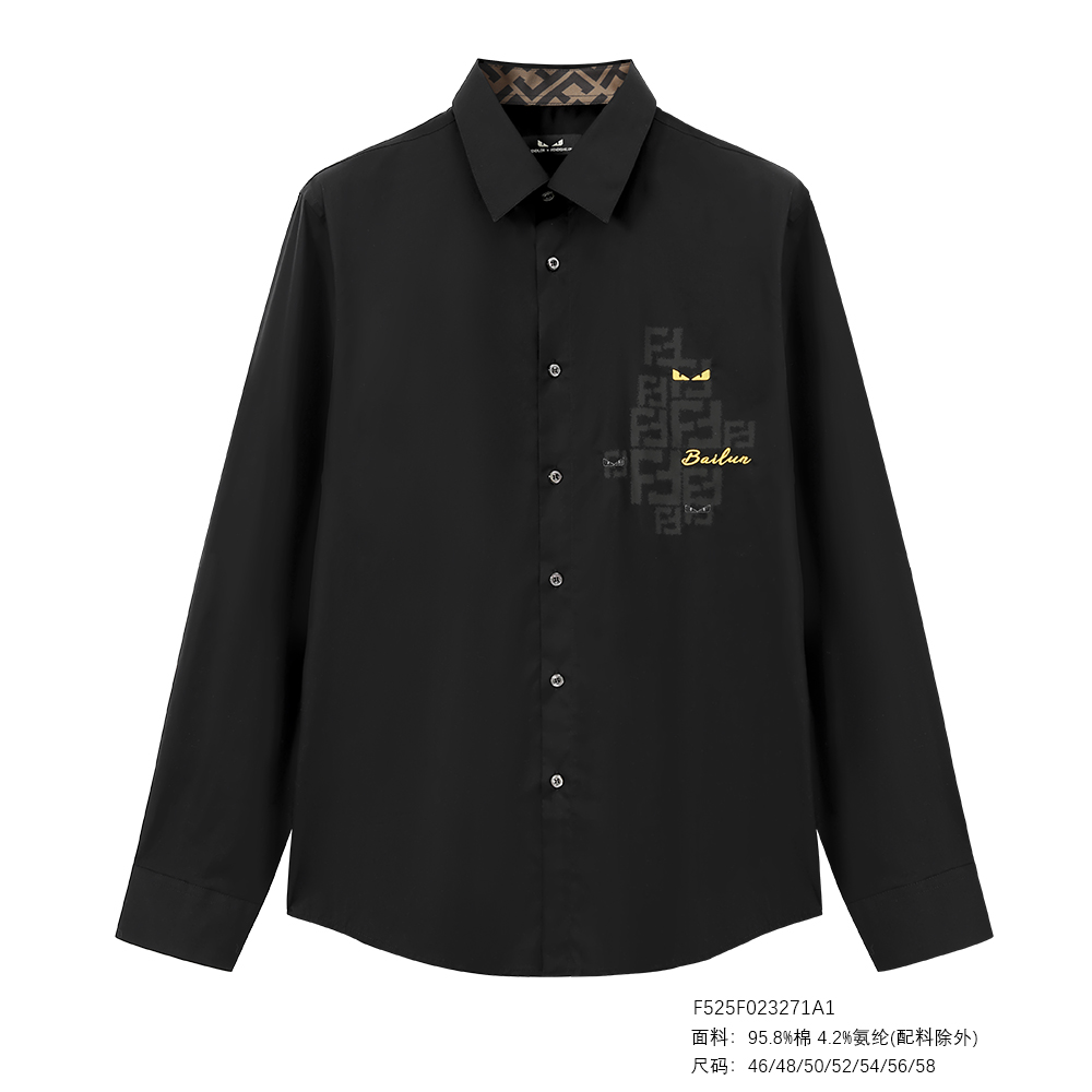 FENDILOR小怪兽25年秋冬款长袖衬衣F525F023271A
