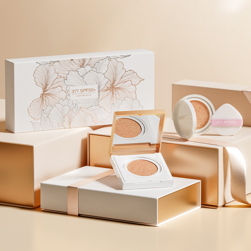 377美白防晒遮瑕CC霜气垫霜不卡粉修饰护肤水感不脱妆四合一