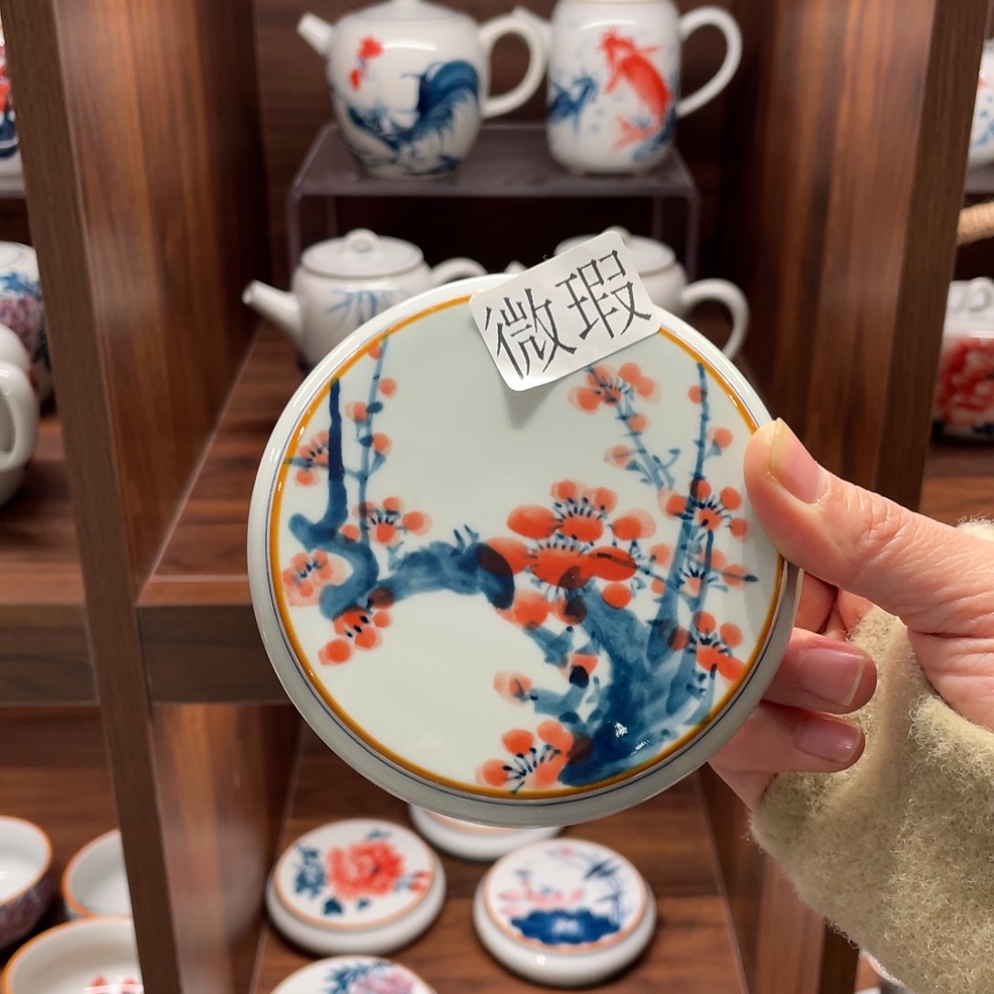 微瑕釉下彩纯手工绘制