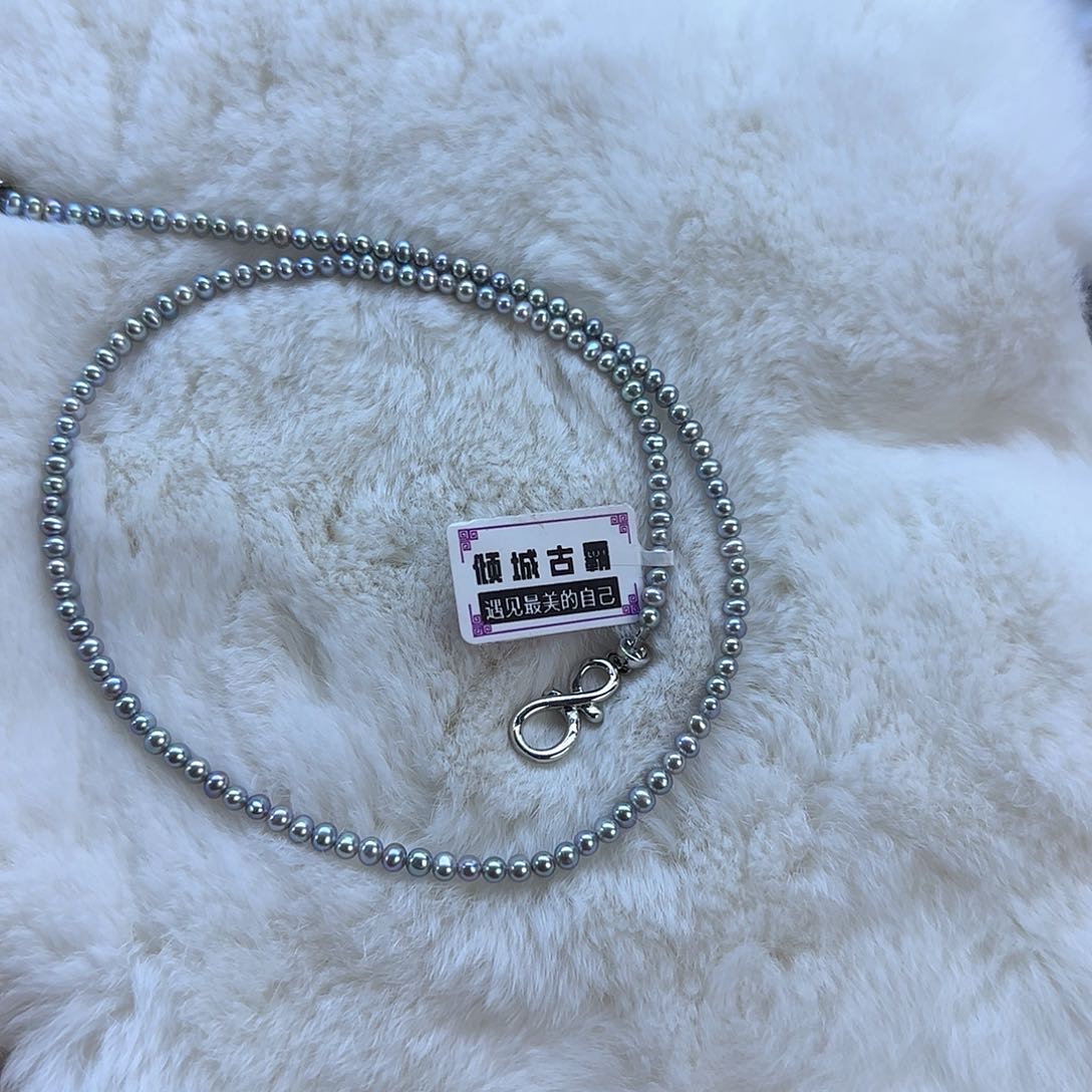 足铂镶嵌项链定制多样性发货发其一122淡水珍珠