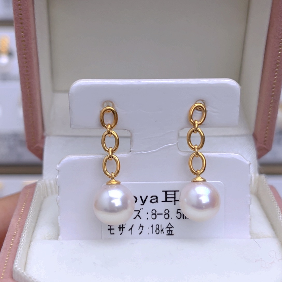 海水珍珠耳饰18K金镶嵌