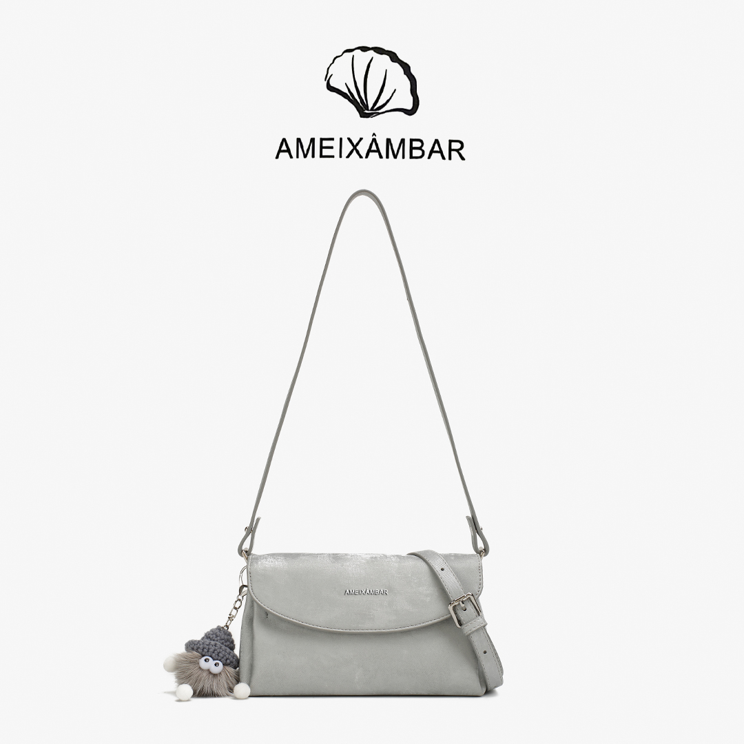 爱美巴轻奢百搭通勤包单肩斜挎包腋下包女包A24724