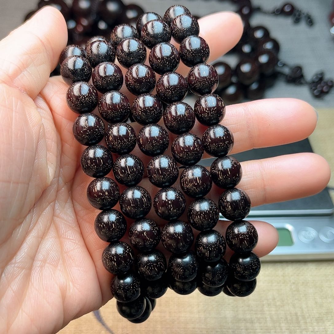 檀香紫檀（小叶紫檀）1.0 108颗 爆满星