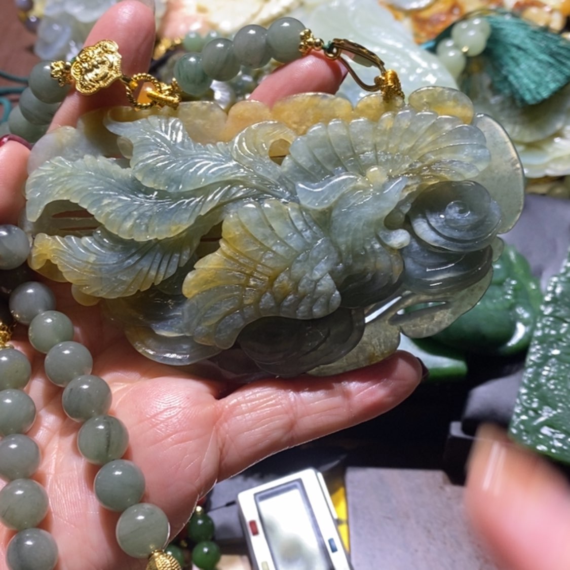 【闪购商品】岫玉毛衣链未镶嵌