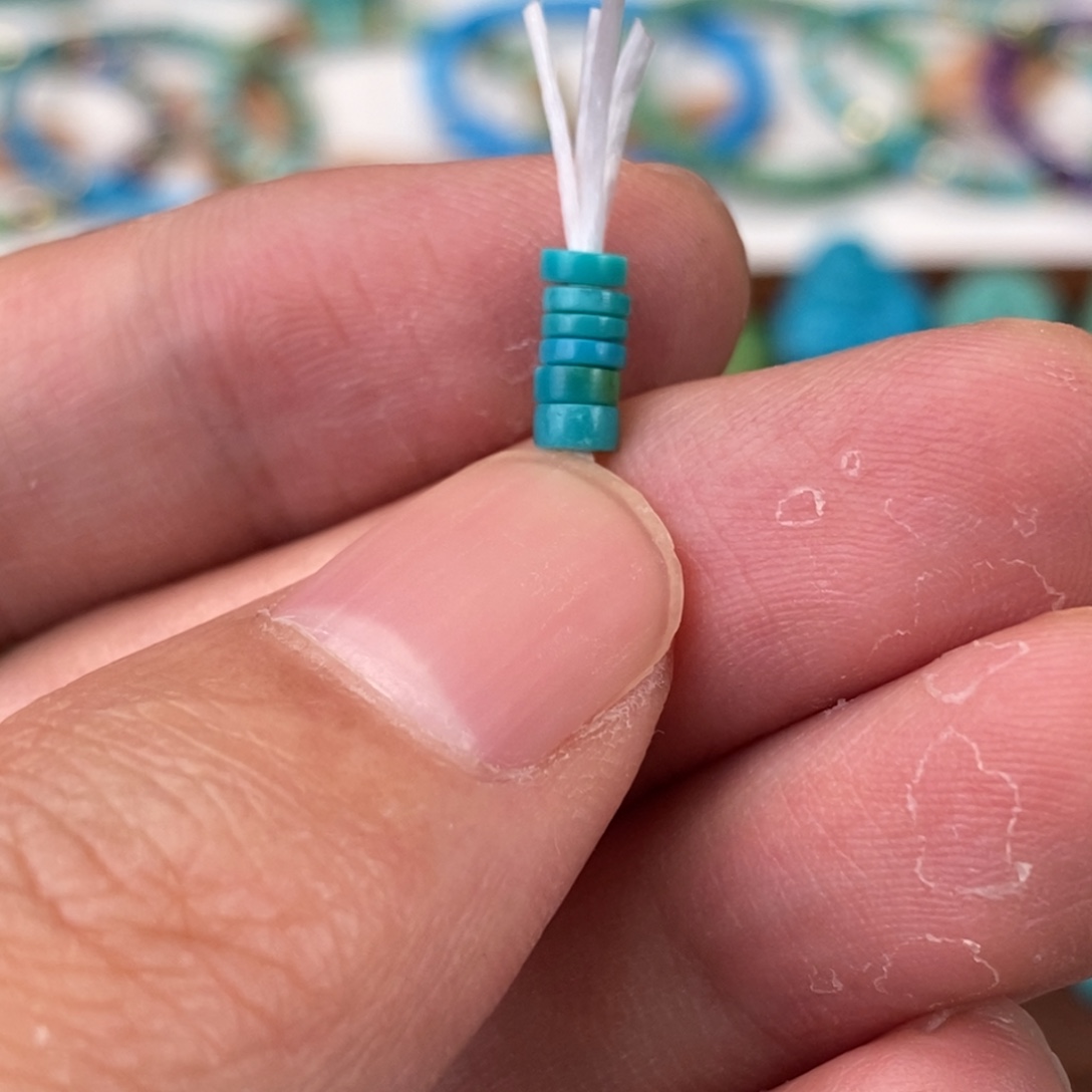 绿松石未镶嵌隔珠卡3.6