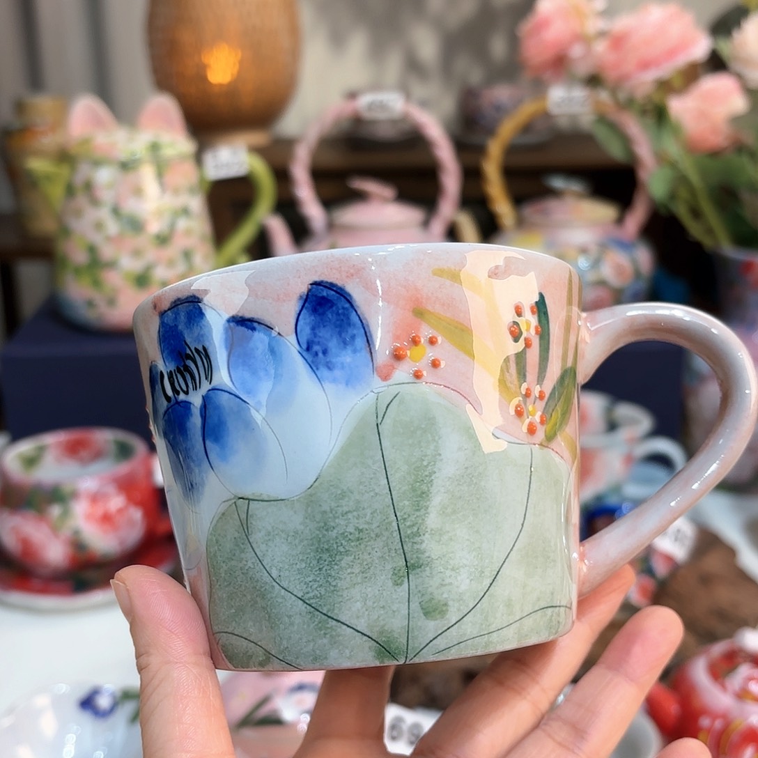 景德镇手绘高温釉下彩陶瓷茶具