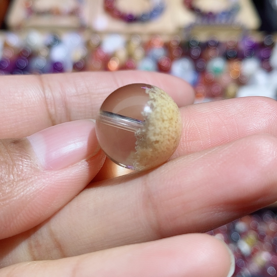 未镶嵌水晶珠宝半成品黄幽灵15