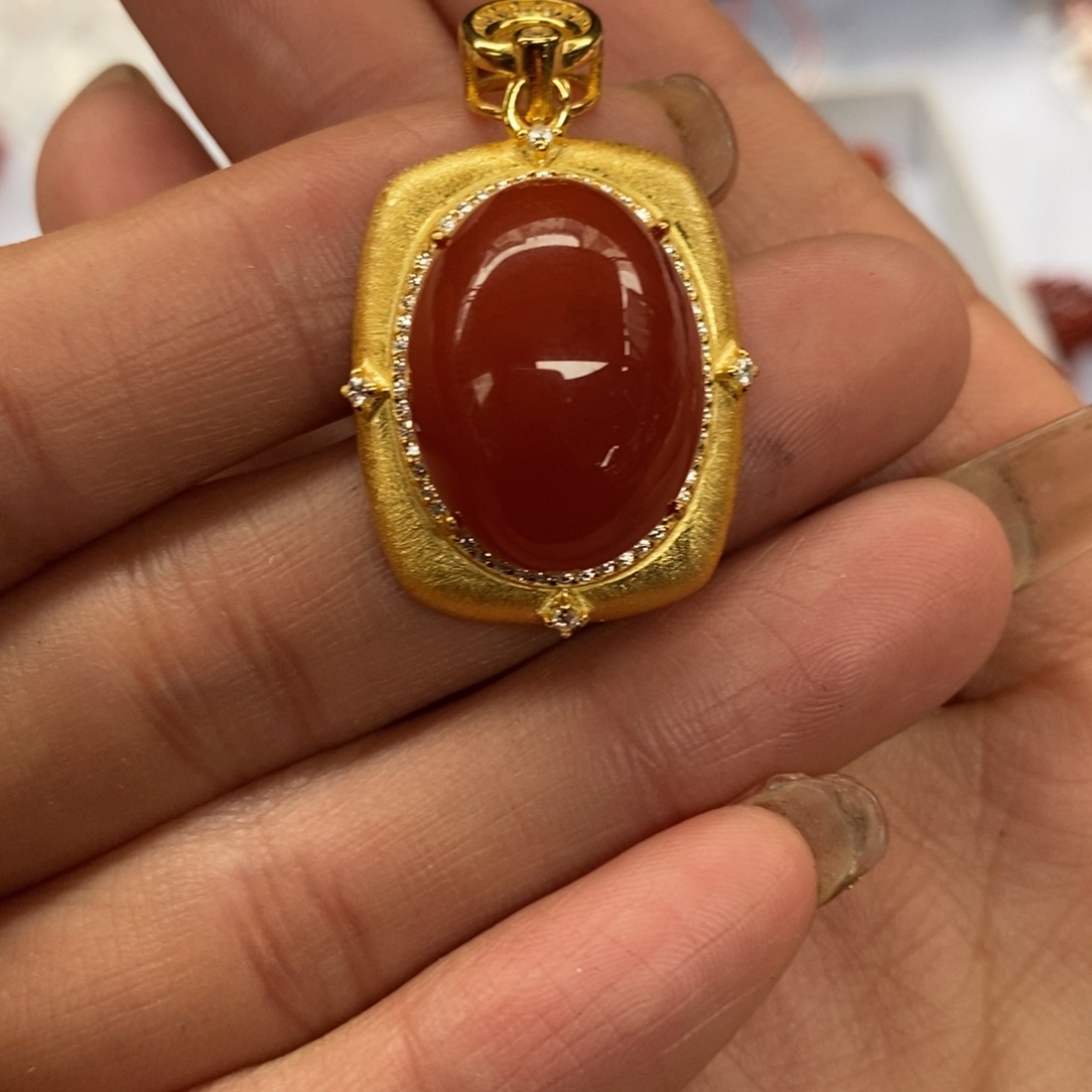 南红玛瑙合金戒指