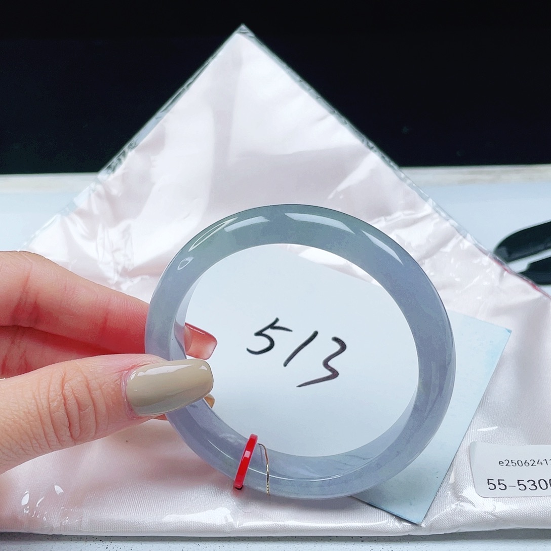 翡翠未镶嵌手镯55+正圈