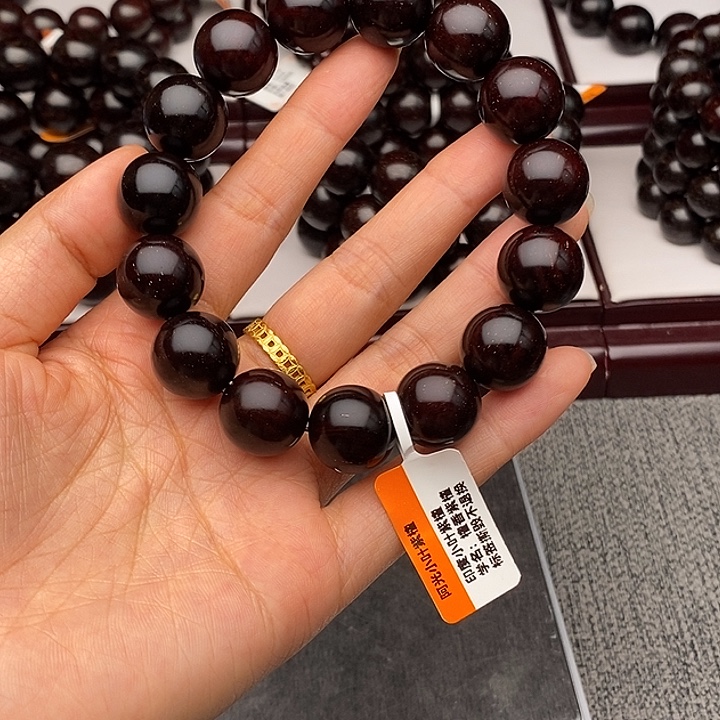 小叶紫檀手串/手链1.5泥料多星包浆玻璃底特价款