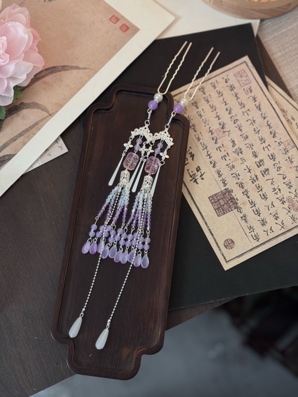 【紫•花弄影】古风汉服配饰