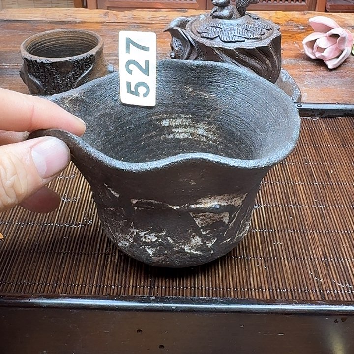 纯手工制作粗陶茶具
