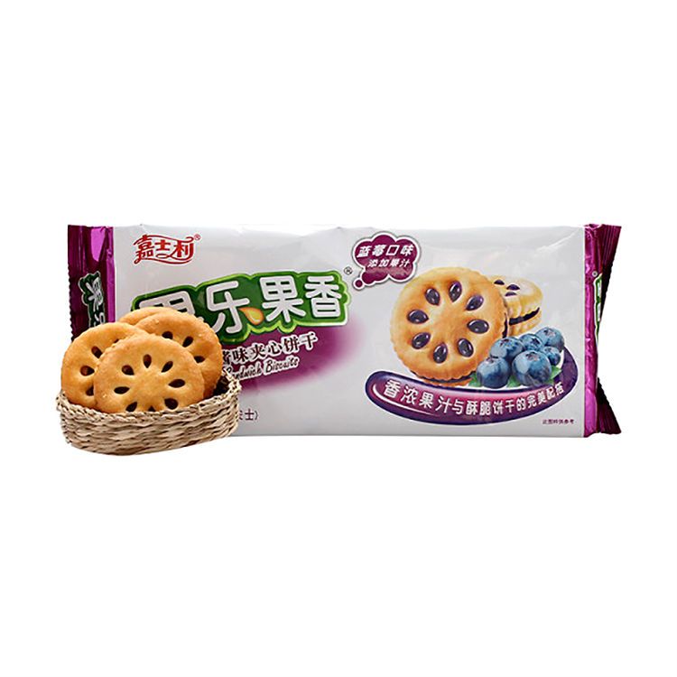 嘉士利果乐果香蓝莓味果酱夹心饼93g/份