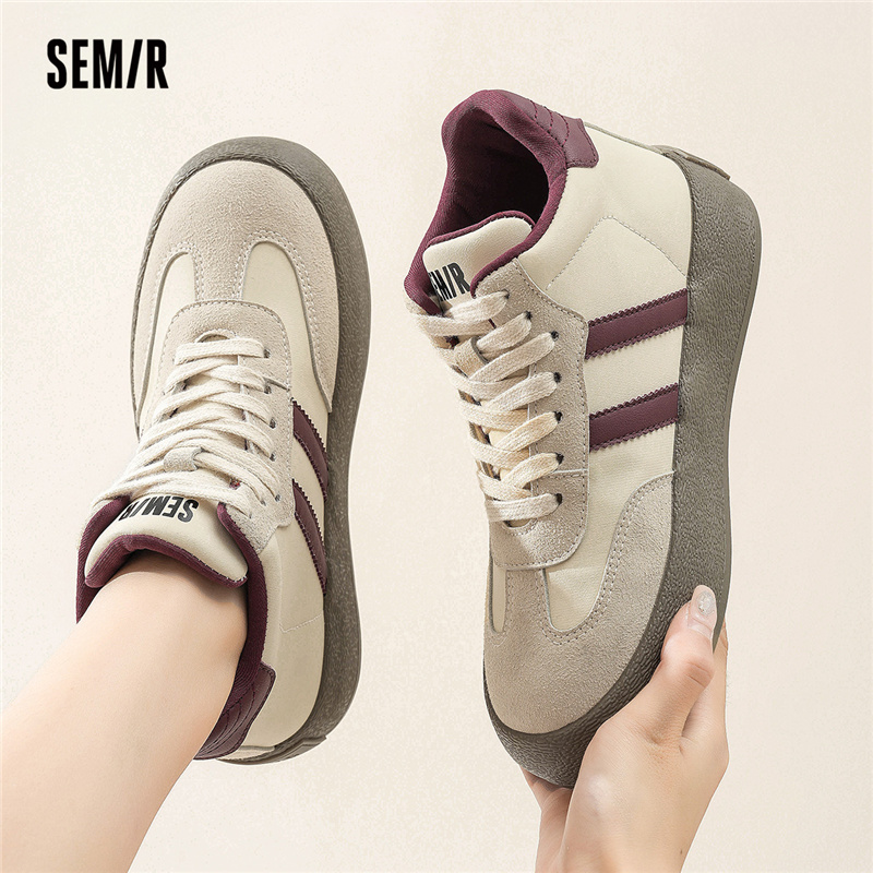 4018 米红semir高帮休闲百搭时尚板鞋女2025新款潮流复古女鞋