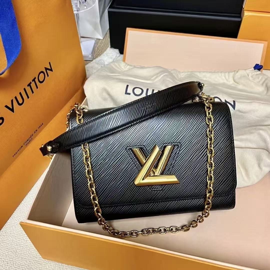 99新 LouisVuitton/路易威登 LV twist中号黑金/优品