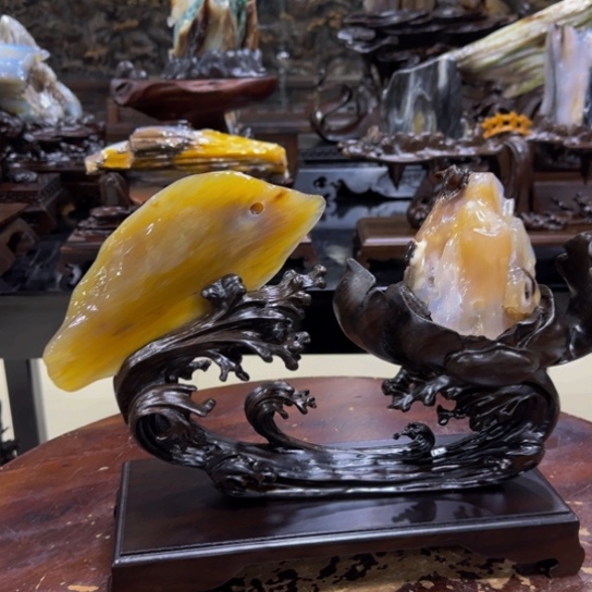 硅化玉摆件未镶嵌