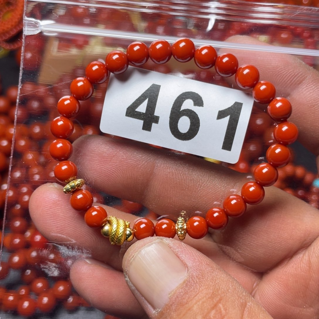 南红玛瑙手链未镶嵌茹*言