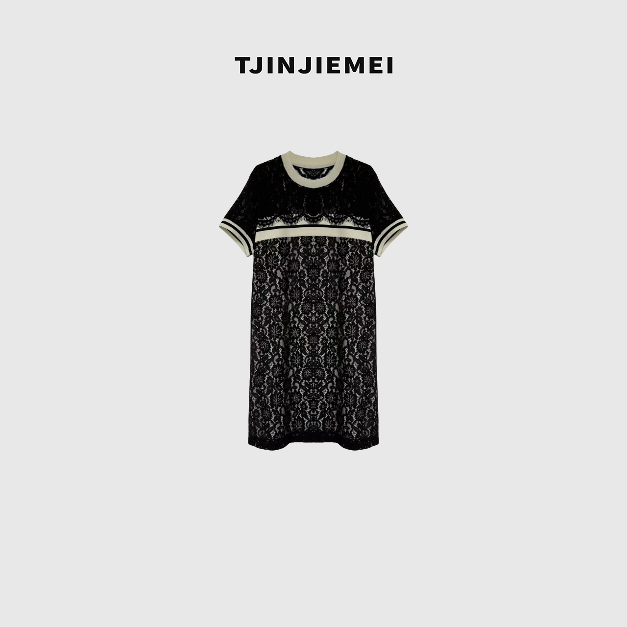 T井姐妹【简爱】夏季新款设计感蕾丝连衣裙LYQ2505-1076