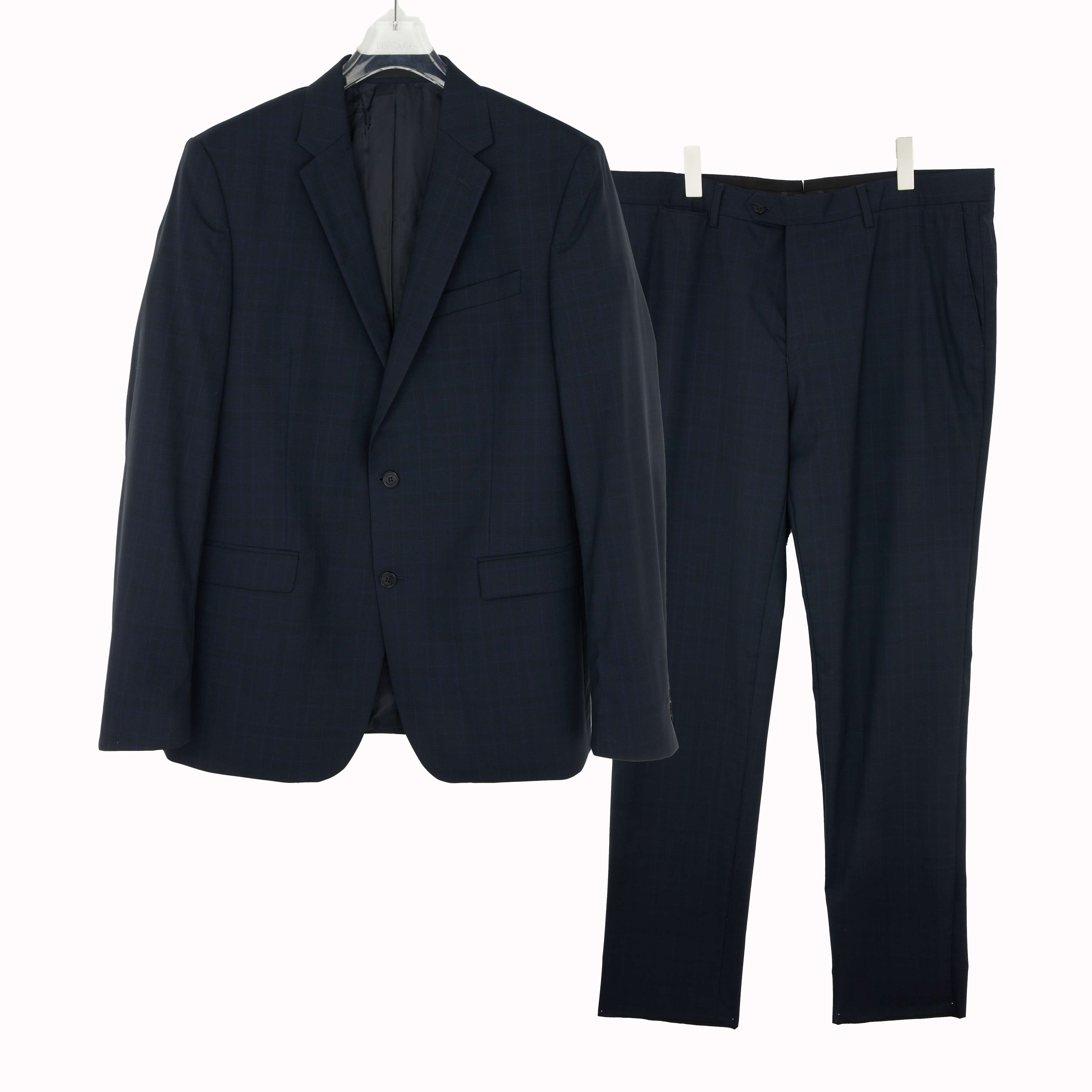 VERSACE/范思哲 VC 男士正装格纹西服套装V100101S-VT01808-V6008