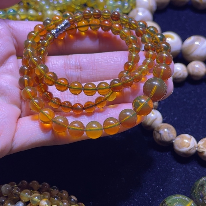 琥珀项圈未镶嵌项链