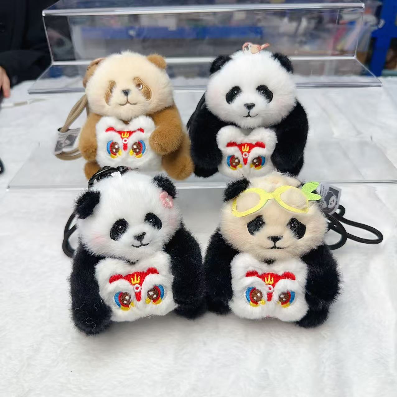 【醒狮款花花福宝萌兰七仔挂件】仿真款毛绒玩偶礼物 基地正品