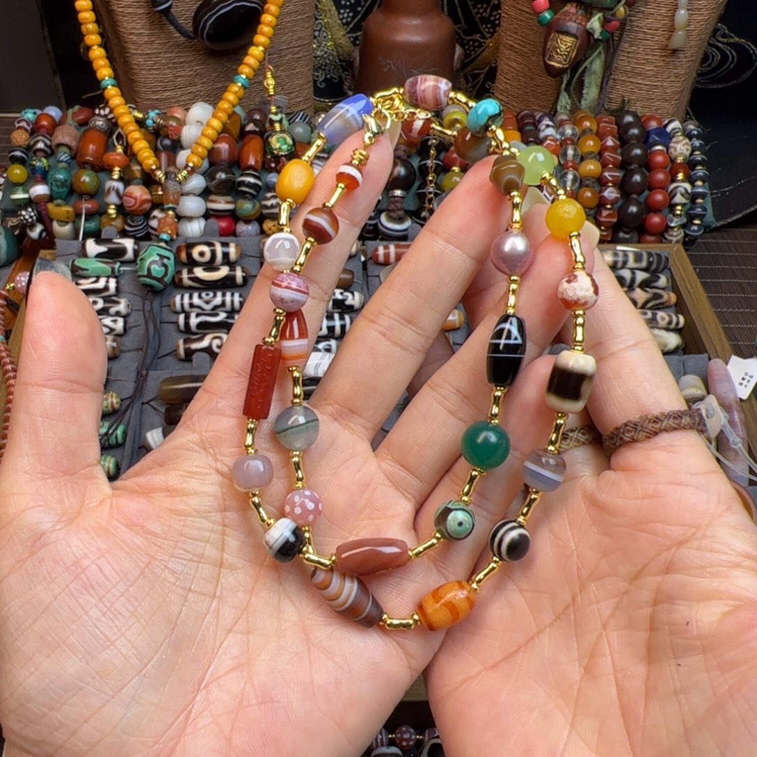 玛瑙/玉髓未镶嵌项链