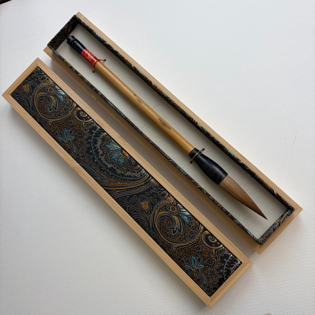墨竹-优选辽尾纯狼颖6*1.5楷行草篆隶绘画