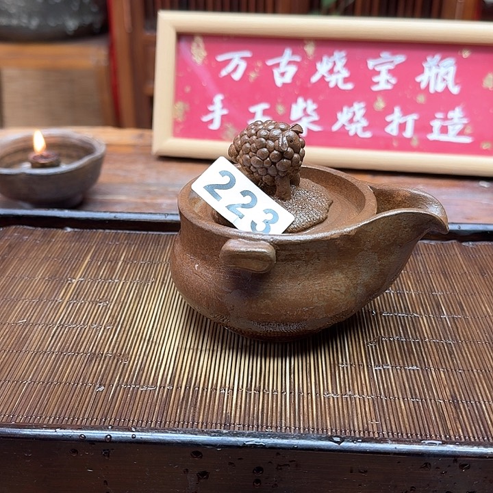 纯手工制作粗陶茶具