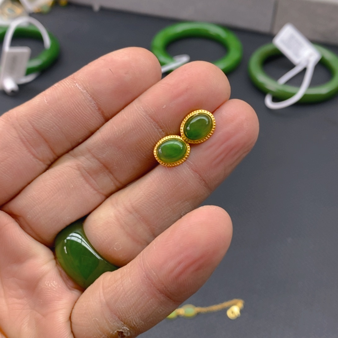 和田玉（碧玉）颈饰银S925镶嵌