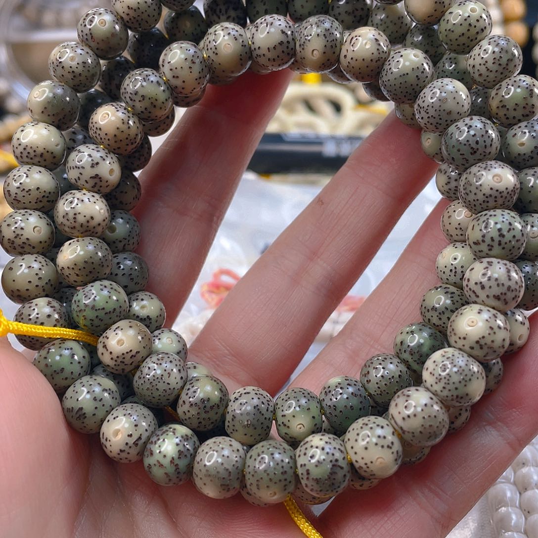 星月菩提吊坠原生态石玉料鼓珠长链一物一图9/8