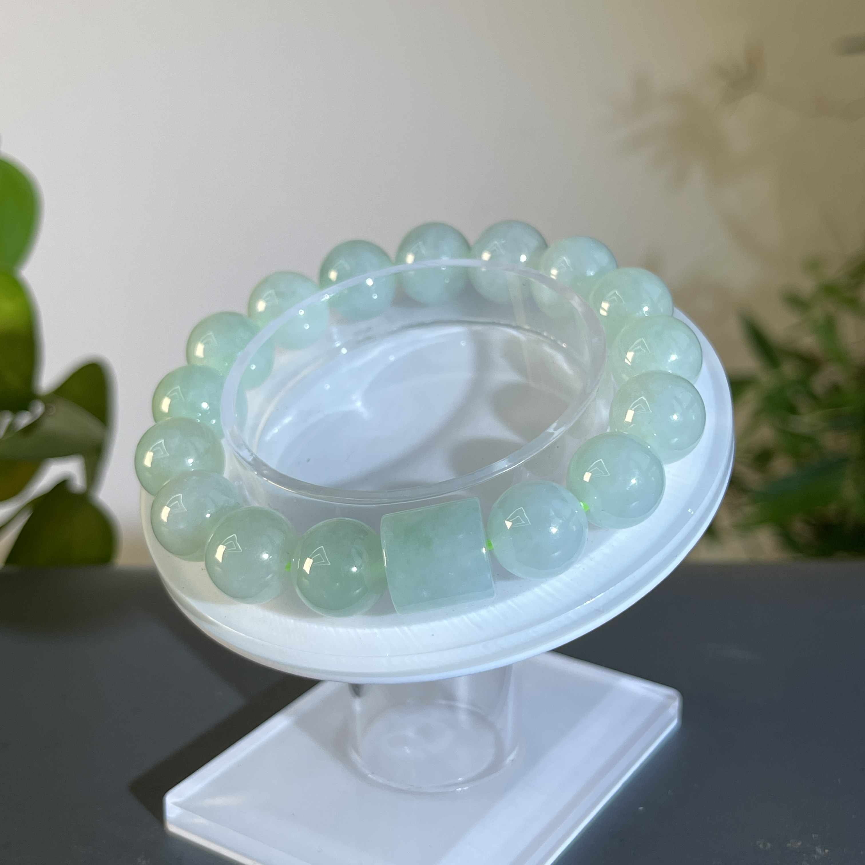 JXB26-114  天然缅甸A货翡翠 翡翠手串