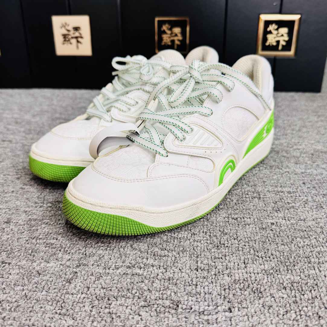 95新 GUCCI/古驰 basket白绿板鞋37码ysc3131