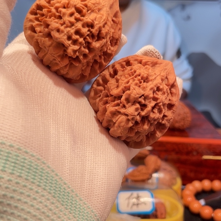 文玩核桃把件47官帽全品