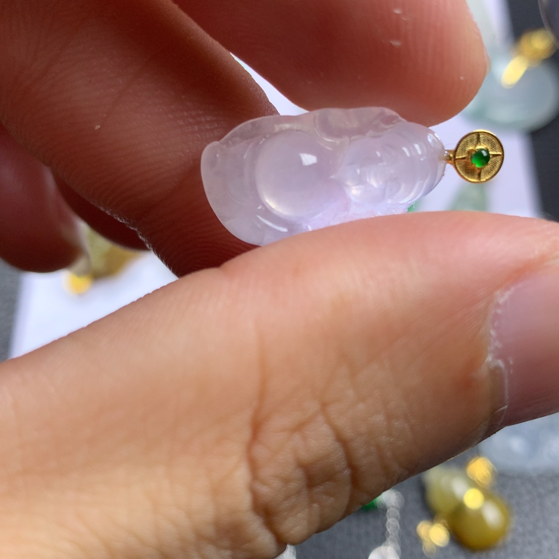 【闪购商品】翡翠18K金镶嵌颈饰翡翠