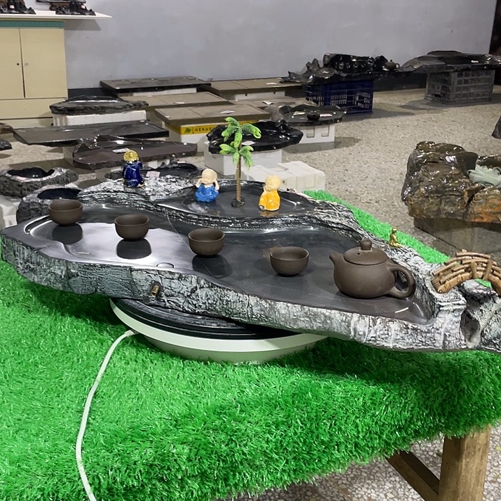 岁***！天然灵璧奇石茶盘