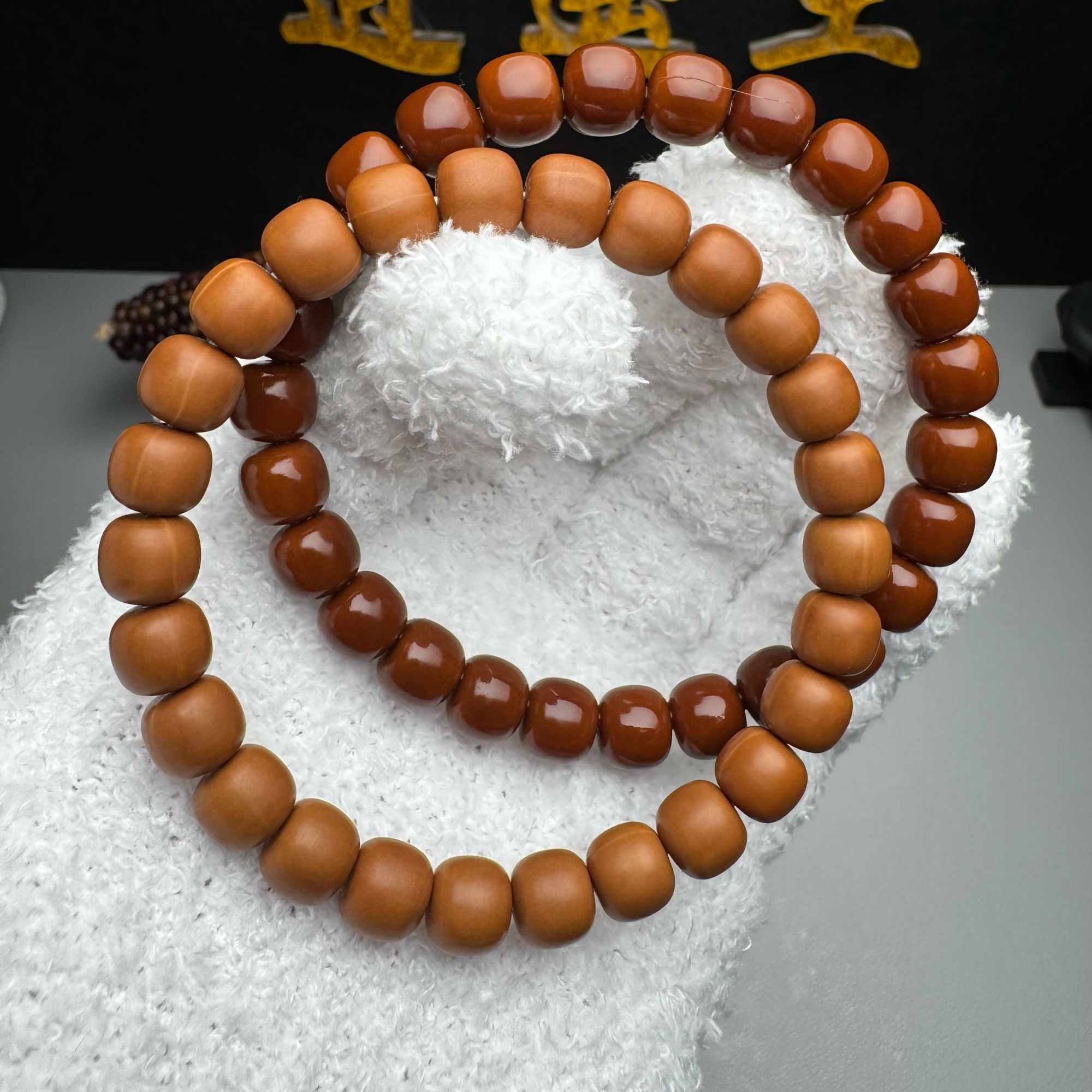 逍遥王—原色猴头老型手串全品无暇极限弧无药精品猴头串毕业