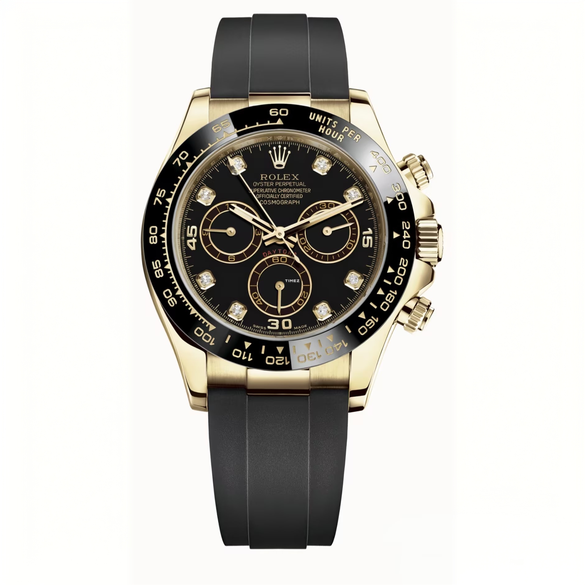 99新 Rolex/劳力士 单表/迪通拿/116518/金眼睛钻刻/夜光