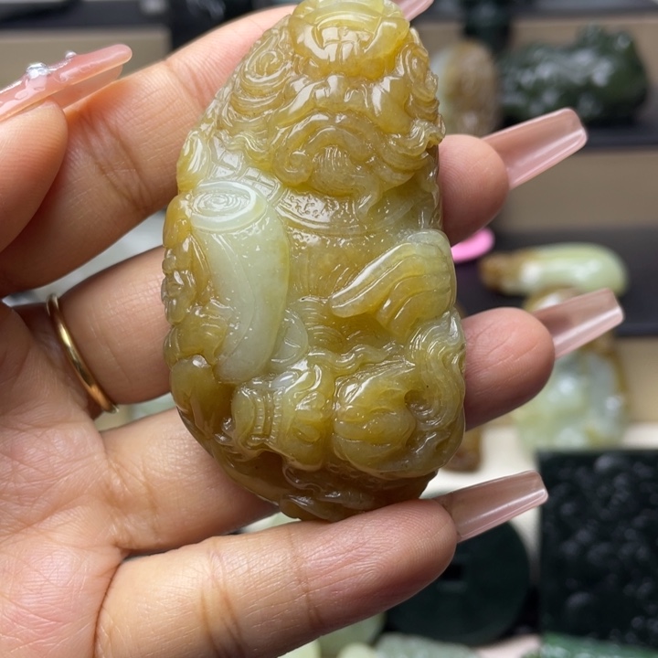 和田玉未镶嵌挂件