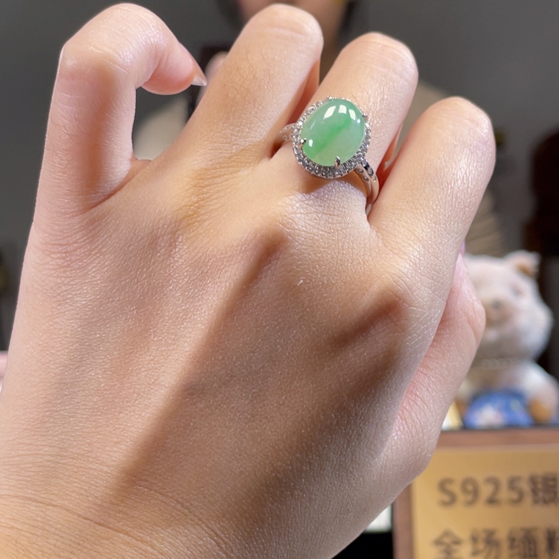 翡翠银S925镶嵌颈饰