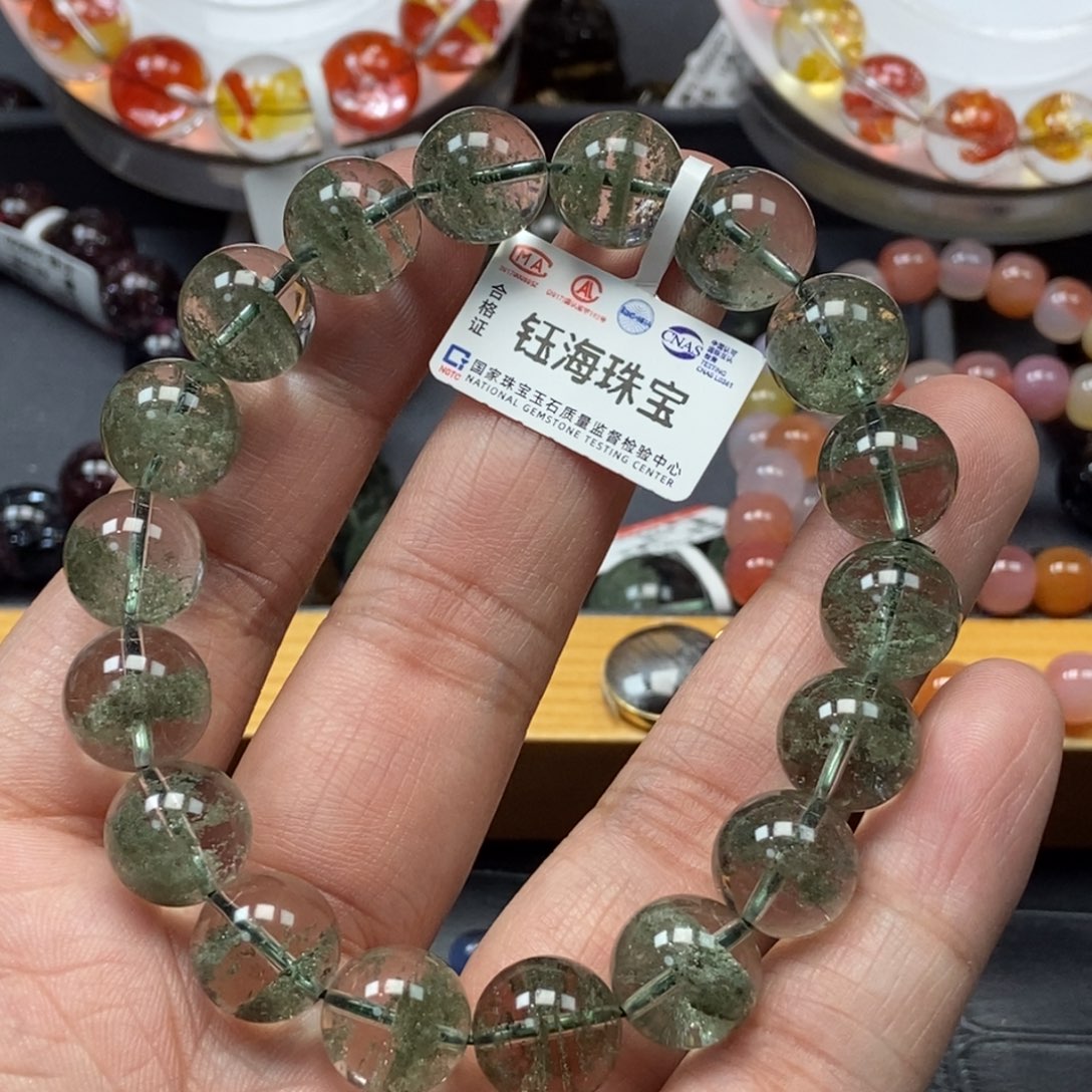 水晶绿幽灵手链11.6未镶嵌